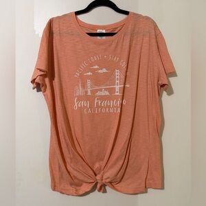 Peach San Francisco Graphic T-Shirt